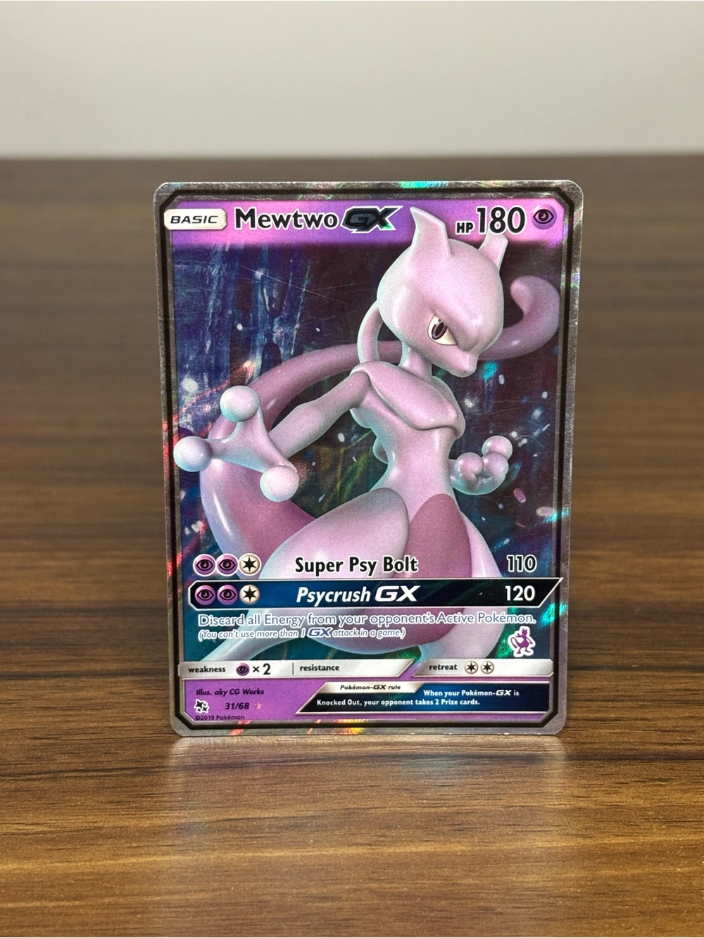 Mewtwo GX Pokemon TCG Hidden Fates Ultra Rare Holo 31/68